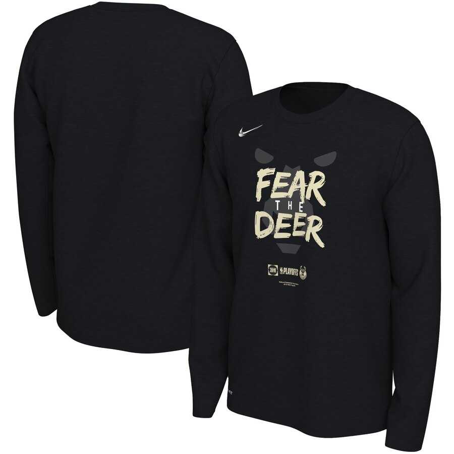 Milwaukee Bucks Nike 2019 NBA Playoffs Bound Team Mantra Dri FIT Long Sleeve T-Shirt Black,We sell and wholesale Milwaukee Bucks Nike 2019 NBA Playoffs Bound Team Mantra Dri FIT Long Sleeve T-Shirt Black on line form chian!